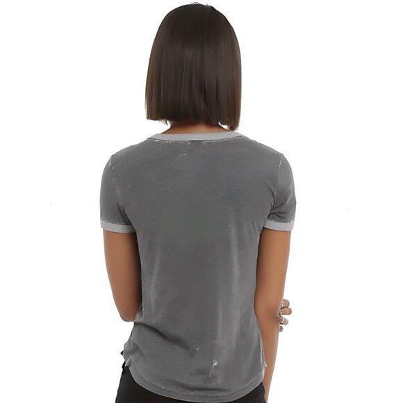 Black Matter ✦ “All Black Everything” Burnout Ringer Tee ✦ Heather Gray Irony L - Picture 2 of 4